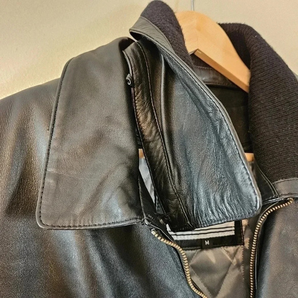 Laurence Roy Vintage 100% Lambskin Leather Moto  Biker Boho Jacket Black Size M. - Picture 15 of 16